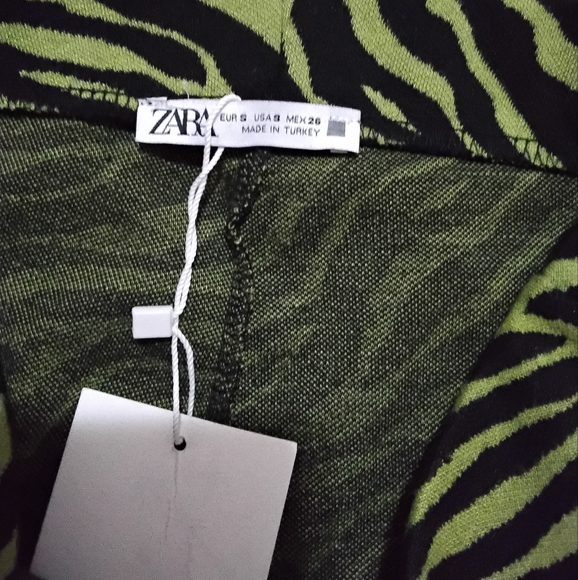 Zara Pants Womens Small Animal Print 90s Y2K Boho Festival Flare - Picture 3 of 4